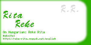 rita reke business card